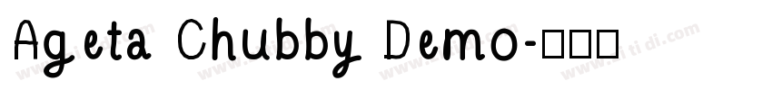Ageta Chubby Demo字体转换